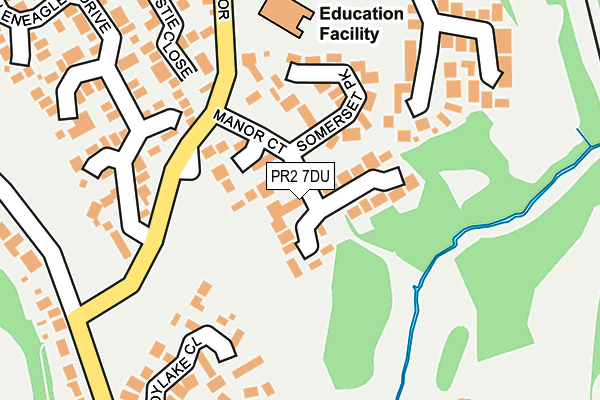 PR2 7DU map - OS OpenMap – Local (Ordnance Survey)