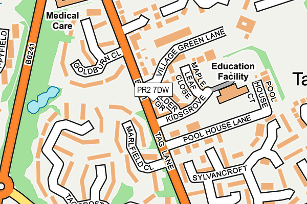 PR2 7DW map - OS OpenMap – Local (Ordnance Survey)