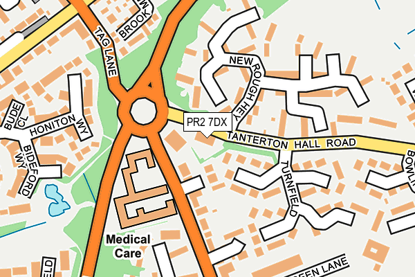 PR2 7DX map - OS OpenMap – Local (Ordnance Survey)