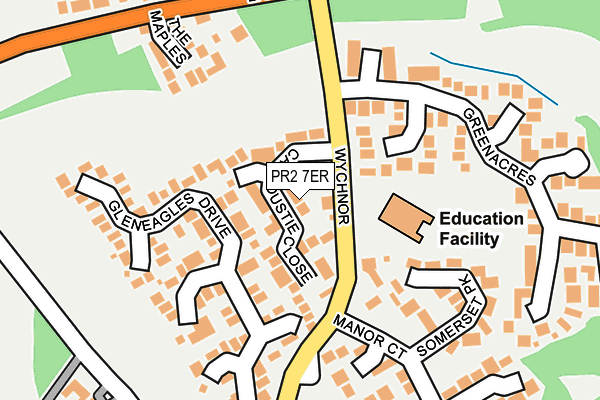 PR2 7ER map - OS OpenMap – Local (Ordnance Survey)