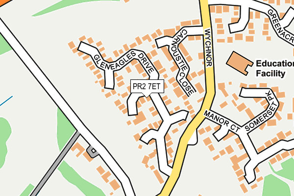 PR2 7ET map - OS OpenMap – Local (Ordnance Survey)