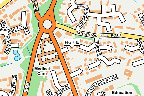 PR2 7HE map - OS OpenMap – Local (Ordnance Survey)