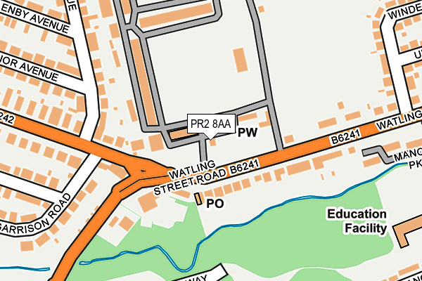 PR2 8AA map - OS OpenMap – Local (Ordnance Survey)