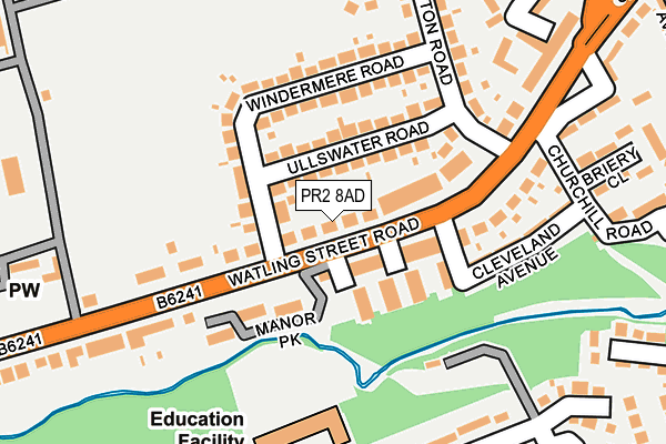 PR2 8AD map - OS OpenMap – Local (Ordnance Survey)