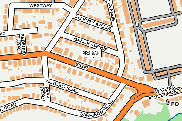 PR2 8AH map - OS OpenMap – Local (Ordnance Survey)