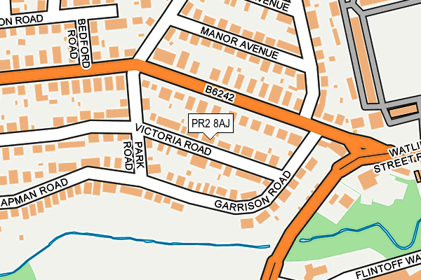PR2 8AJ map - OS OpenMap – Local (Ordnance Survey)