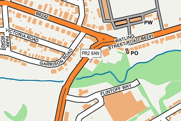 PR2 8AN map - OS OpenMap – Local (Ordnance Survey)