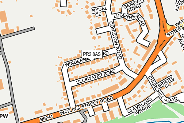 PR2 8AS map - OS OpenMap – Local (Ordnance Survey)