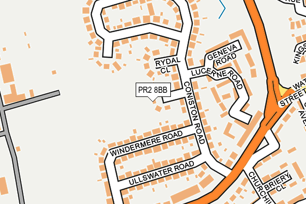 PR2 8BB map - OS OpenMap – Local (Ordnance Survey)