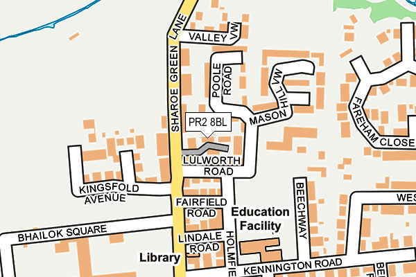 PR2 8BL map - OS OpenMap – Local (Ordnance Survey)