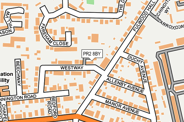 PR2 8BY map - OS OpenMap – Local (Ordnance Survey)