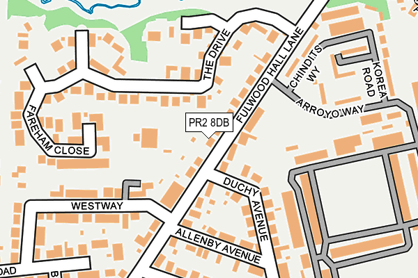 PR2 8DB map - OS OpenMap – Local (Ordnance Survey)