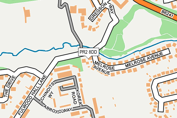 PR2 8DD map - OS OpenMap – Local (Ordnance Survey)