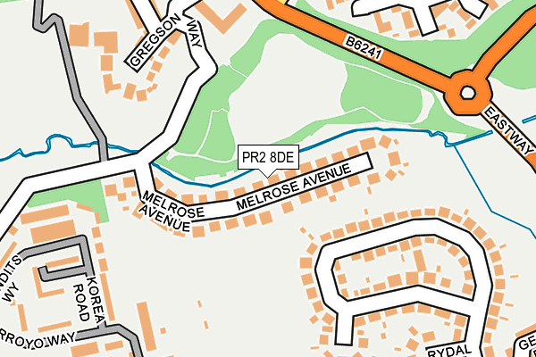 PR2 8DE map - OS OpenMap – Local (Ordnance Survey)