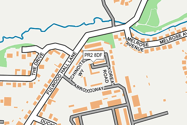 PR2 8DF map - OS OpenMap – Local (Ordnance Survey)