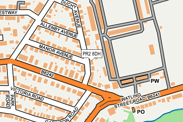 PR2 8DH map - OS OpenMap – Local (Ordnance Survey)