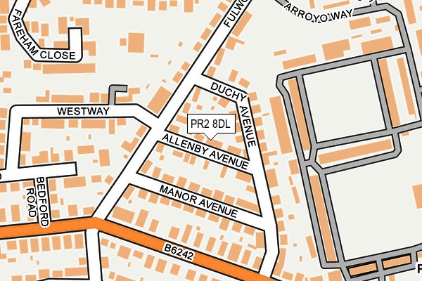 PR2 8DL map - OS OpenMap – Local (Ordnance Survey)