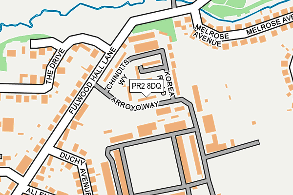 PR2 8DQ map - OS OpenMap – Local (Ordnance Survey)