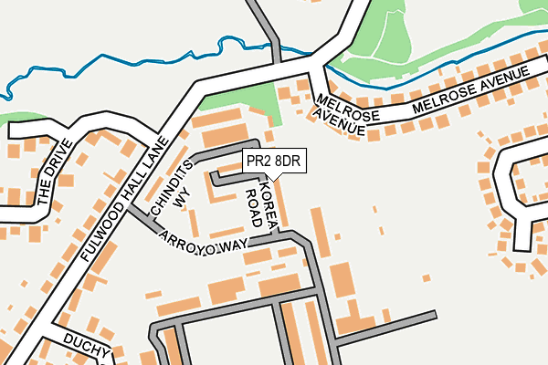 PR2 8DR map - OS OpenMap – Local (Ordnance Survey)