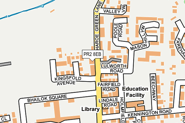 PR2 8EB map - OS OpenMap – Local (Ordnance Survey)