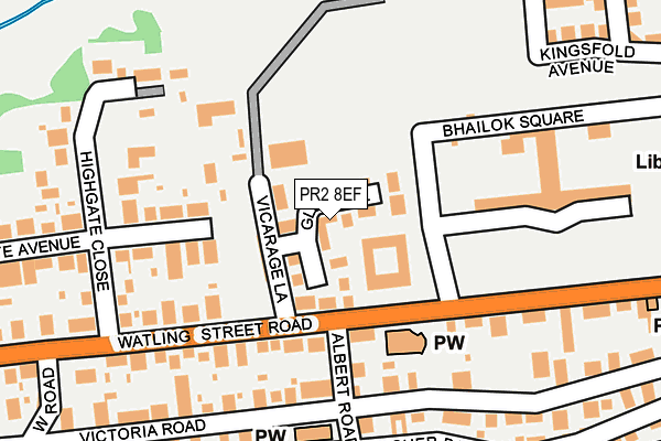 PR2 8EF map - OS OpenMap – Local (Ordnance Survey)