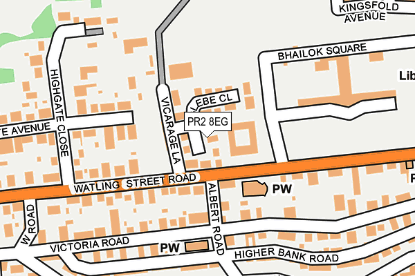 PR2 8EG map - OS OpenMap – Local (Ordnance Survey)