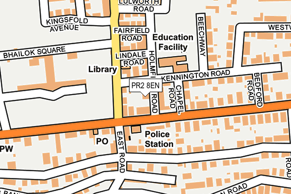 PR2 8EN map - OS OpenMap – Local (Ordnance Survey)