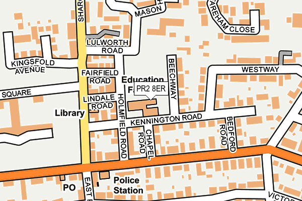 PR2 8ER map - OS OpenMap – Local (Ordnance Survey)