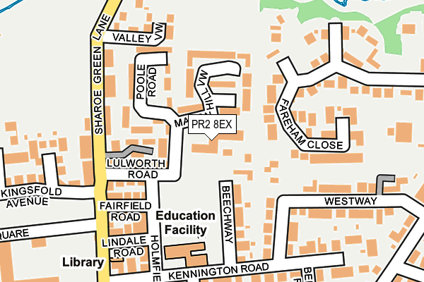 PR2 8EX map - OS OpenMap – Local (Ordnance Survey)