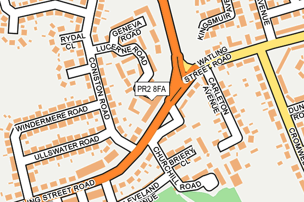 PR2 8FA map - OS OpenMap – Local (Ordnance Survey)