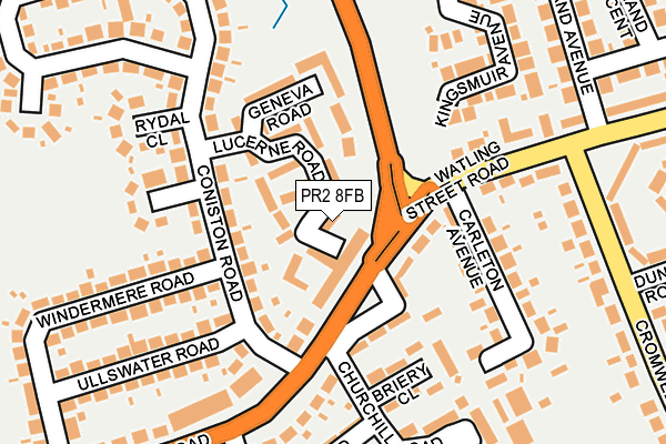 PR2 8FB map - OS OpenMap – Local (Ordnance Survey)