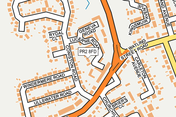 PR2 8FD map - OS OpenMap – Local (Ordnance Survey)