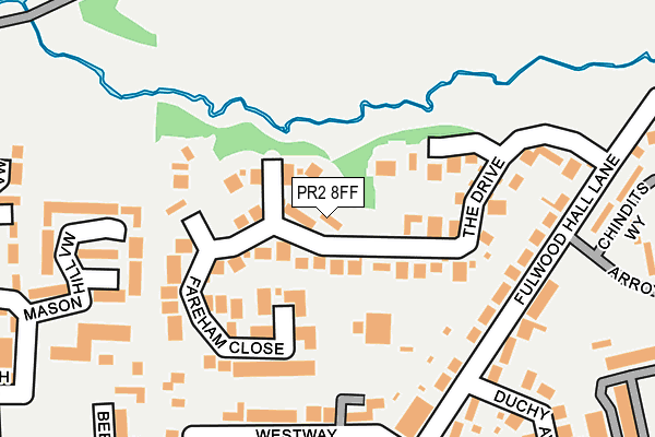 PR2 8FF map - OS OpenMap – Local (Ordnance Survey)