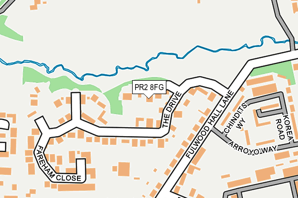 PR2 8FG map - OS OpenMap – Local (Ordnance Survey)