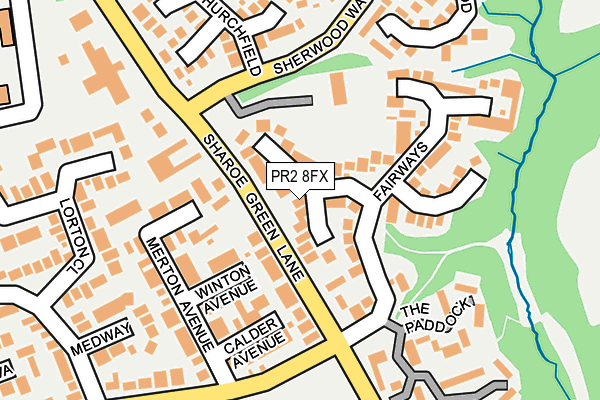 PR2 8FX map - OS OpenMap – Local (Ordnance Survey)
