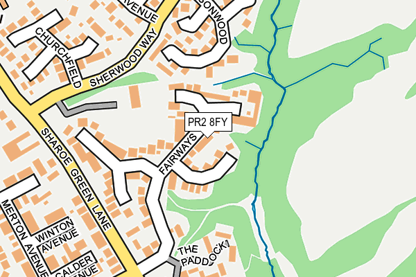 PR2 8FY map - OS OpenMap – Local (Ordnance Survey)