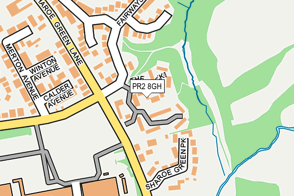 PR2 8GH map - OS OpenMap – Local (Ordnance Survey)