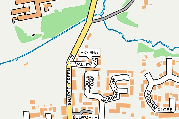 PR2 8HA map - OS OpenMap – Local (Ordnance Survey)