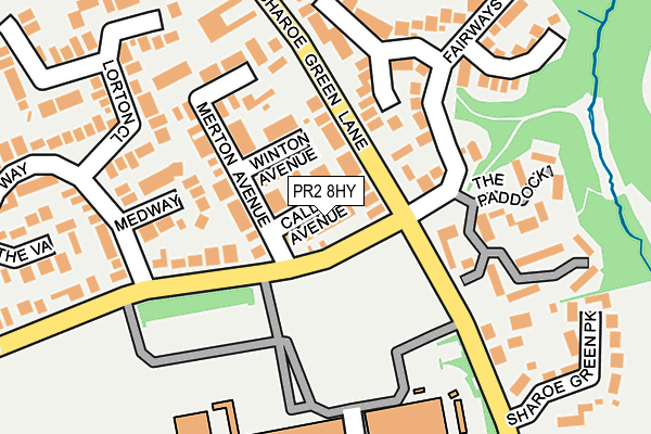 PR2 8HY map - OS OpenMap – Local (Ordnance Survey)