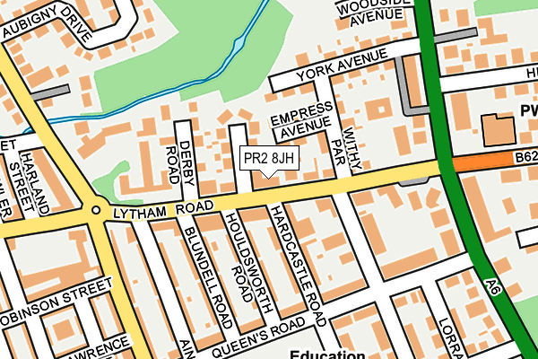 PR2 8JH map - OS OpenMap – Local (Ordnance Survey)