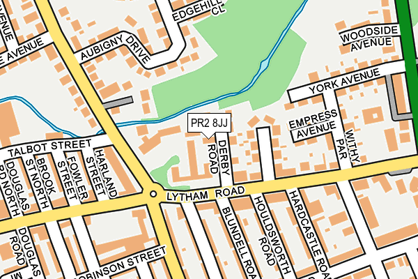 PR2 8JJ map - OS OpenMap – Local (Ordnance Survey)