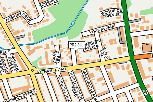 PR2 8JL map - OS OpenMap – Local (Ordnance Survey)