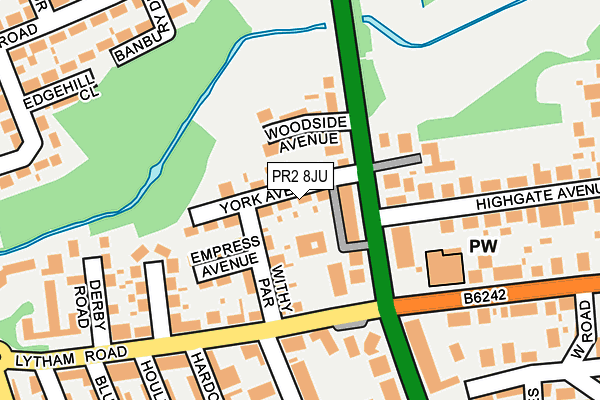 PR2 8JU map - OS OpenMap – Local (Ordnance Survey)