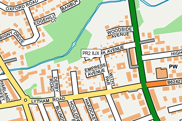PR2 8JX map - OS OpenMap – Local (Ordnance Survey)