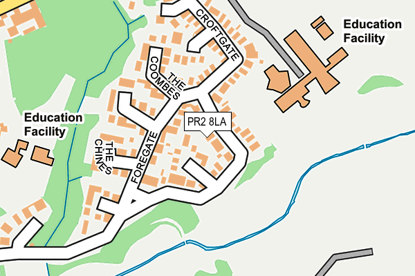 PR2 8LA map - OS OpenMap – Local (Ordnance Survey)