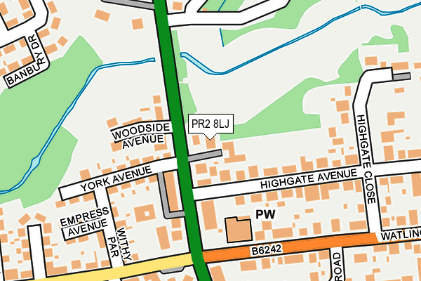 PR2 8LJ map - OS OpenMap – Local (Ordnance Survey)