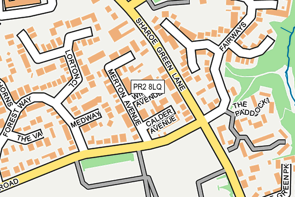 PR2 8LQ map - OS OpenMap – Local (Ordnance Survey)