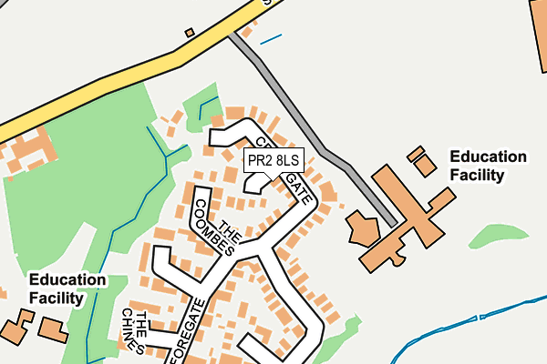 PR2 8LS map - OS OpenMap – Local (Ordnance Survey)