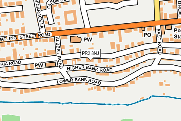 PR2 8NJ map - OS OpenMap – Local (Ordnance Survey)