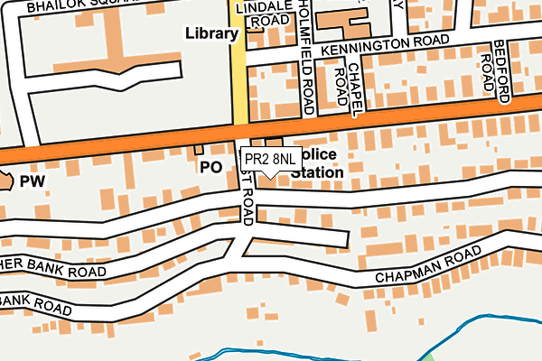PR2 8NL map - OS OpenMap – Local (Ordnance Survey)